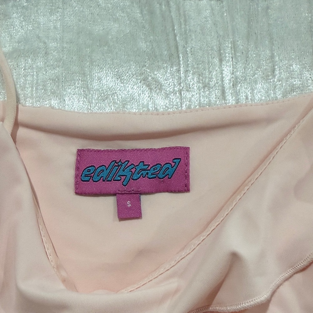 Edikted Pink Ruffle Mini Dress - Picture 3 of 6